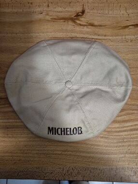 Michelob Beige Baker Boy Newsboy Cap